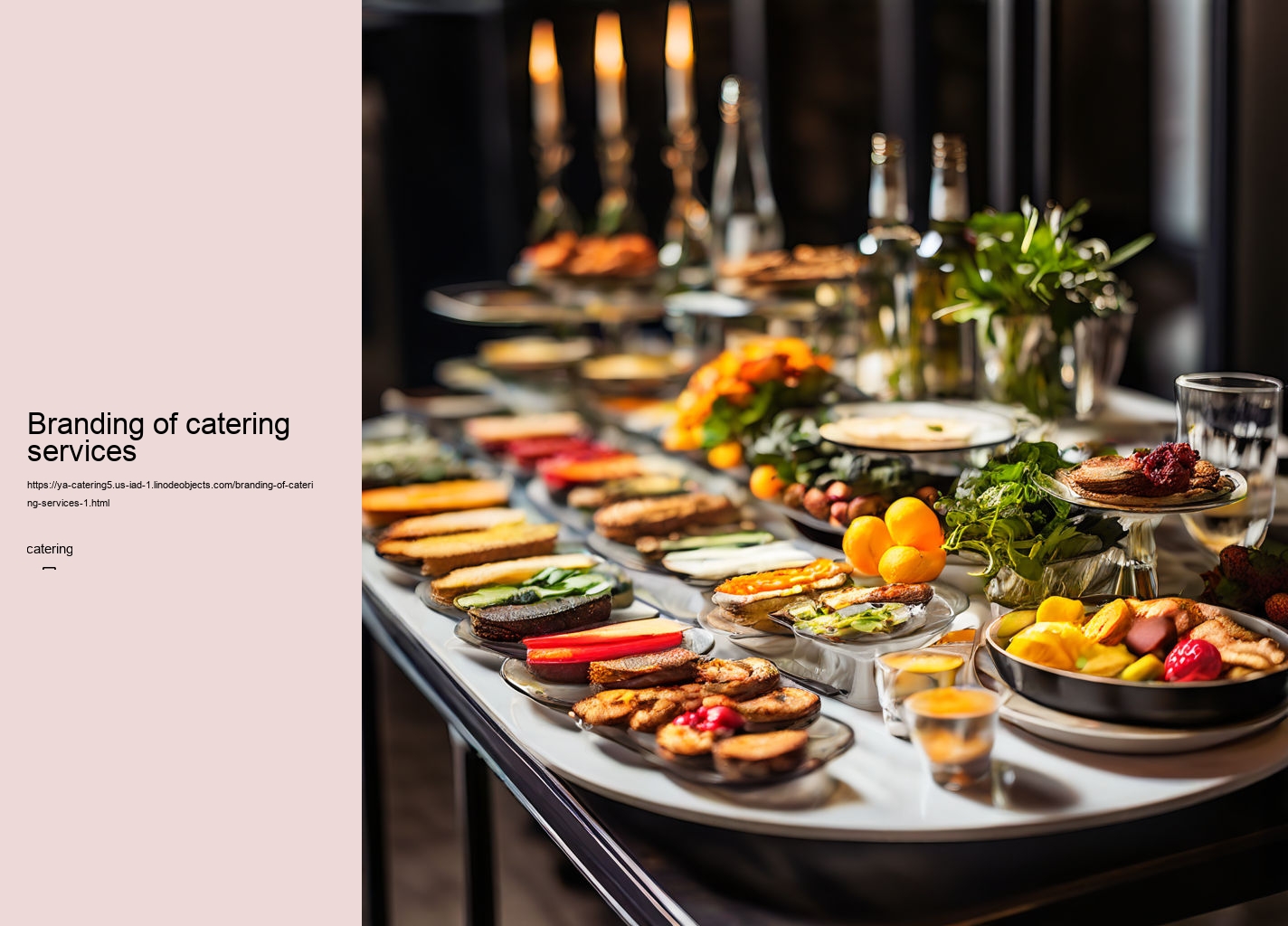 Branding of catering services