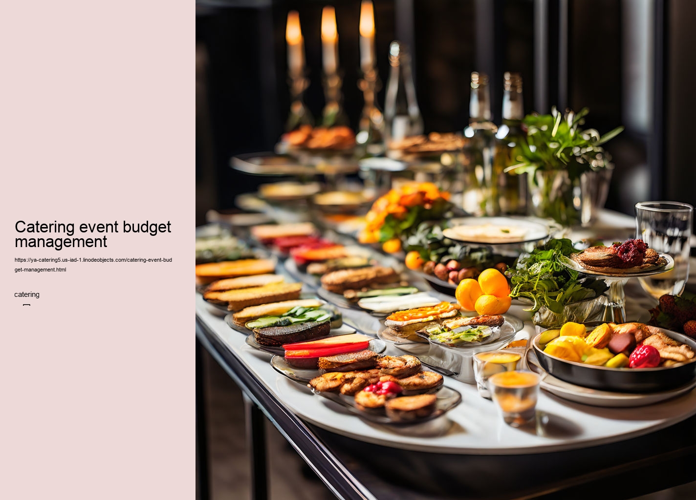 Catering event budget management