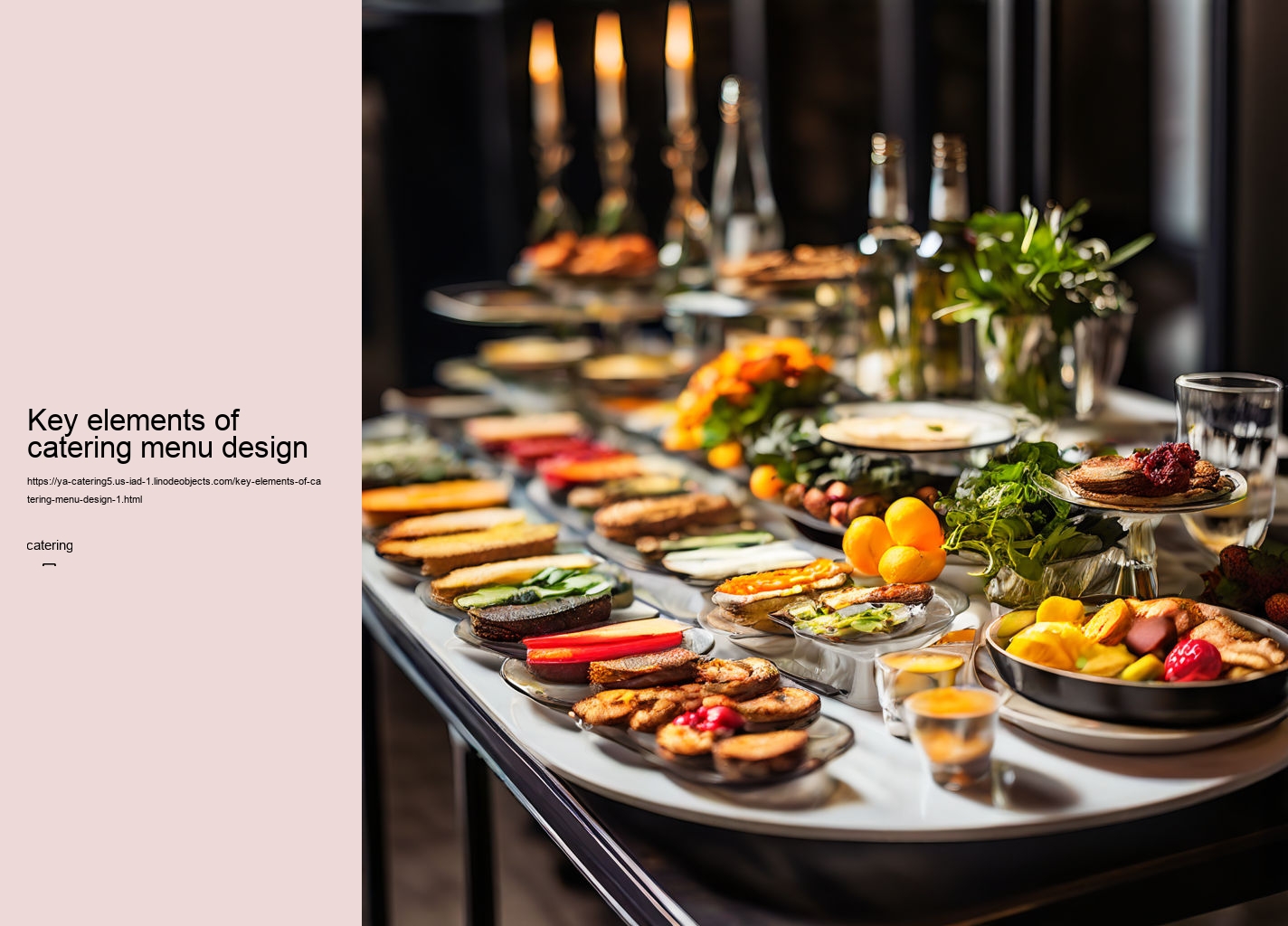 Key elements of catering menu design